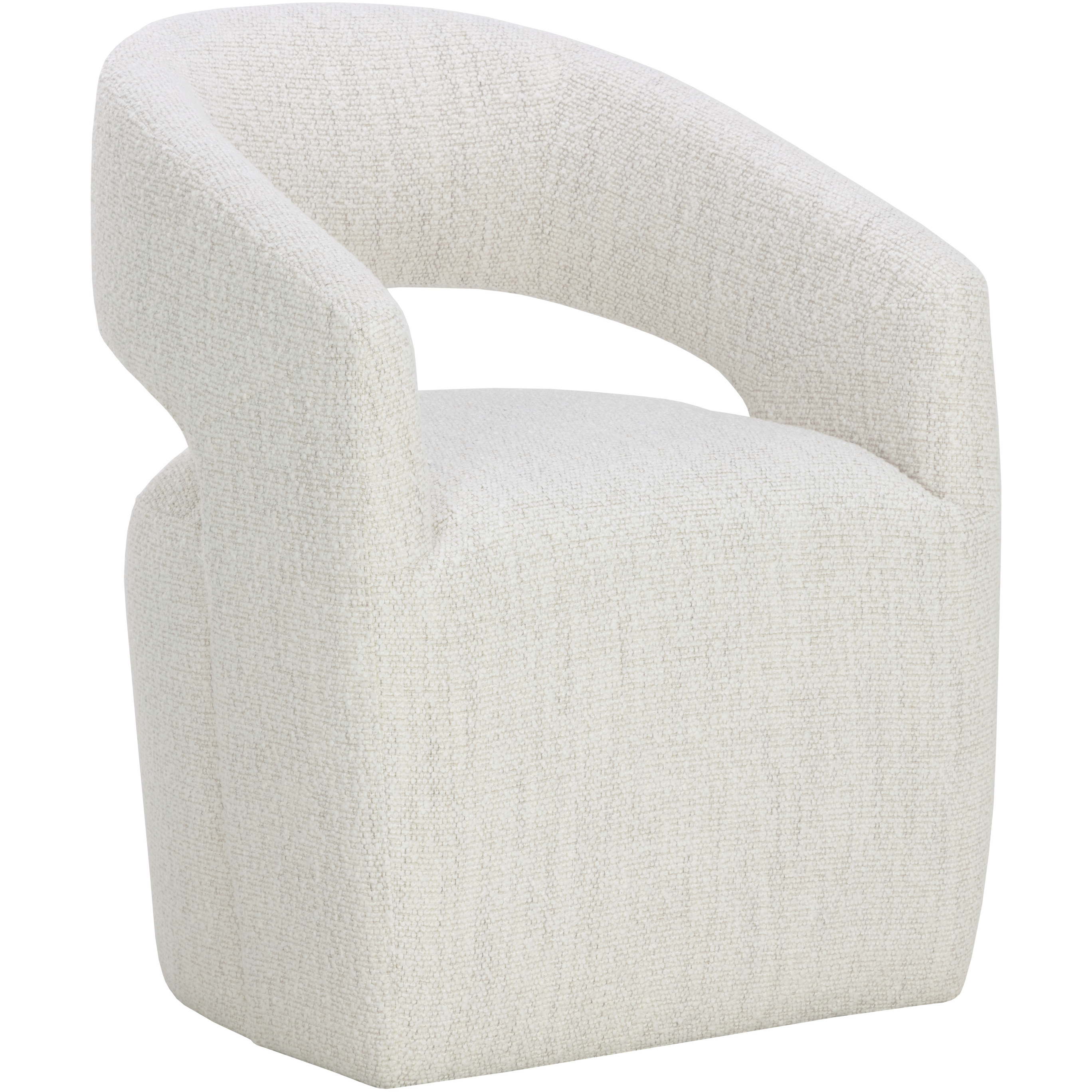 Lloret Merino Pearl Wheeled Dining Armchair, Wheeled